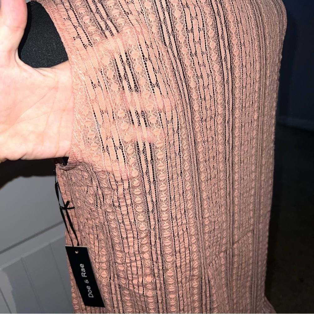 Doe & Rae Large Light Orange Lace Ruffle at bottom - NWT - Picture 3 of 5